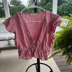 pacsun la hearts v neck top